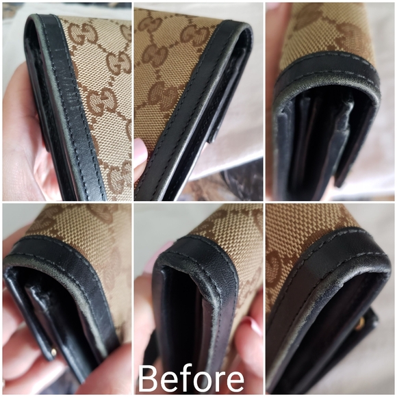 Authentic Pre-owned Gucci Monogram Canvas Studded Flap Wallet - Picture 11 of 15